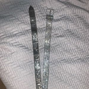 silver diamond belt